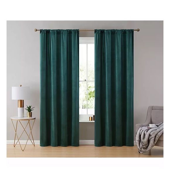 Forest Green Velvet Curtains! 6 Panels 54” x 96” brand new in original packaging - Picture 1 of 4